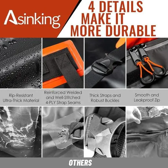 Car Rooftop Cargo Carrier Bag, 15 Cubic Feet Waterproof Heavy Duty 840D Car - Picture 5 of 5